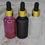 50ml Dropper Bottle Frosted White or Black WITH Closure