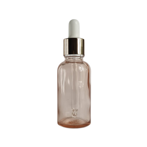 30ml rose pink dropper bottle with pipette
