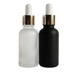 30ml Frosted white or black dropper bottle WITH Pipette
