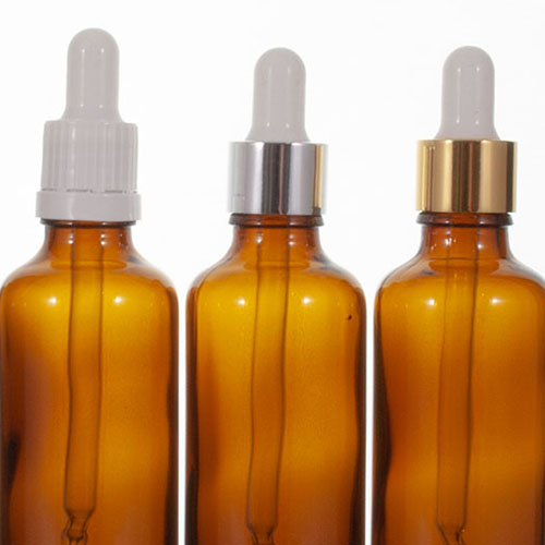 Amber Dropper Bottles with Pipette