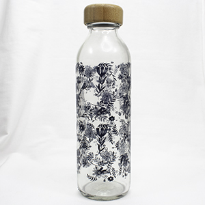 Glass Water Bottle - Delft