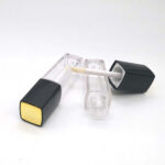 Empty Square Lipgloss Tube - 6ml Clear with Black Lid