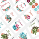 Succulent Stickers for Roller Bottle