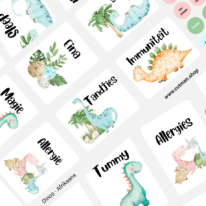 Dino Roller Bottle Stickers