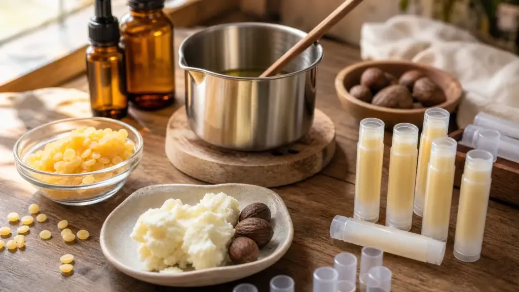 How to Make Natural Lip Balm; Ingredient Deep Dive; Lip Balm Kits; Lip Balm Tubes